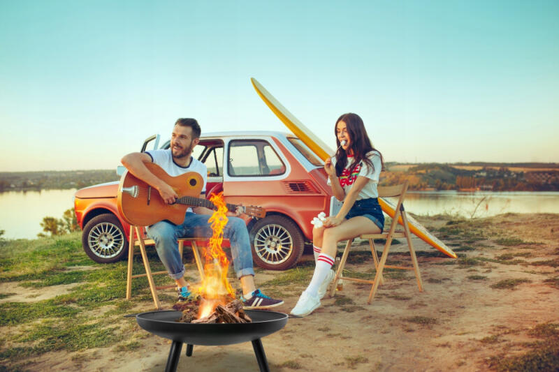 PALENISKO OGRODOWE DO OGNISKA GRILL DUŻE TRÓJNÓG