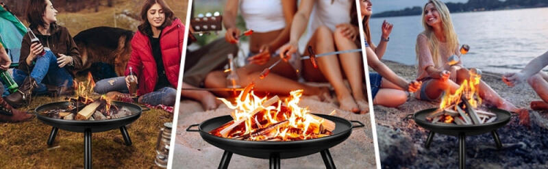 PALENISKO OGRODOWE DO OGNISKA GRILL DUŻE TRÓJNÓG