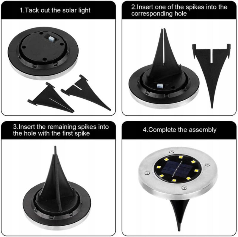 LAMPKI LED SOLARNE OGRODOWE WBIJANE GRUNTOWE 10SZT
