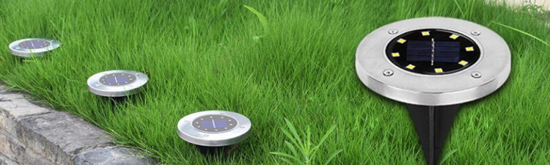 LAMPKI LED SOLARNE OGRODOWE WBIJANE GRUNTOWE 10SZT