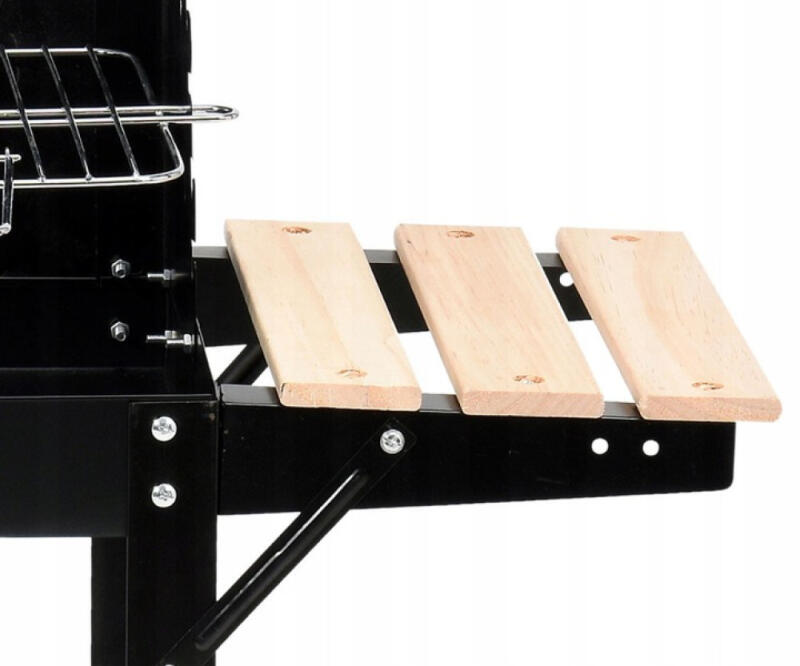 GRILL WĘGLOWY OGRODOWY RUSZT PÓŁKA + KÓŁKA ROŻEN