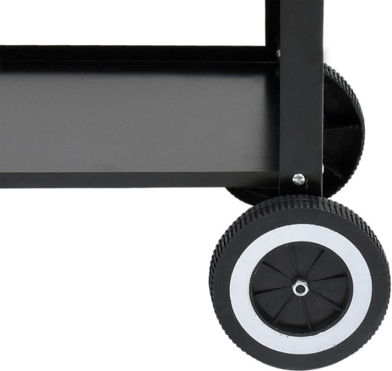 GRILL WĘGLOWY OGRODOWY RUSZT PÓŁKA + KÓŁKA ROŻEN