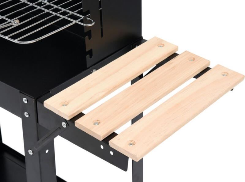 GRILL WĘGLOWY OGRODOWY RUSZT PÓŁKA + KÓŁKA ROŻEN