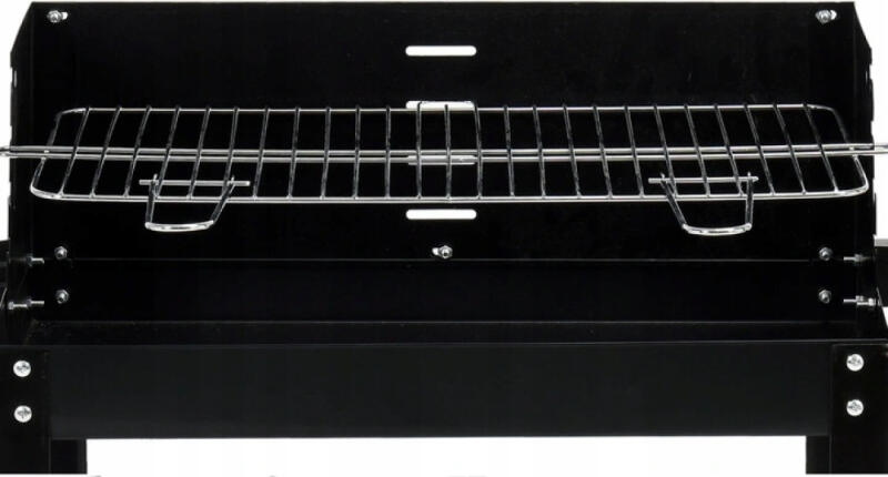 GRILL WĘGLOWY OGRODOWY RUSZT PÓŁKA + KÓŁKA ROŻEN