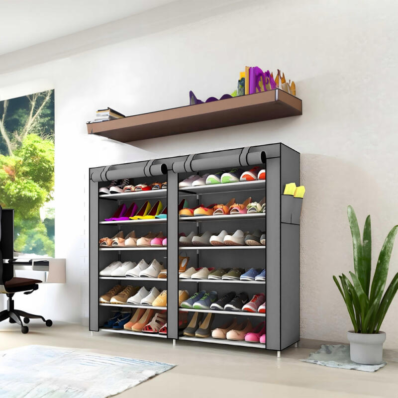 SZAFA TEKSTYLNA MATERIAŁOWA NA BUTY SKŁADANA ORGANIZER SZAFKA REGAŁ DUŻA