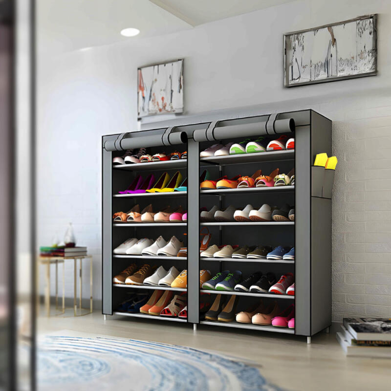 SZAFA TEKSTYLNA MATERIAŁOWA NA BUTY SKŁADANA ORGANIZER SZAFKA REGAŁ DUŻA