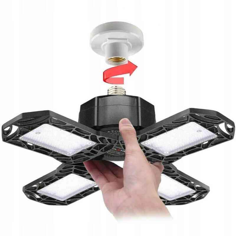 LAMPA SUFITOWA 60W LED WISZĄCA PLAFON WARSZTATOWA ŻYRANDOL HALOGEN ZARÓWKA