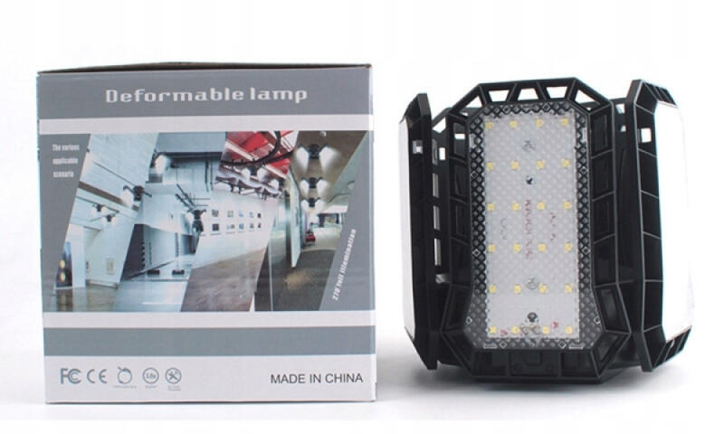 LAMPA SUFITOWA 60W LED WISZĄCA PLAFON WARSZTATOWA ŻYRANDOL HALOGEN ZARÓWKA