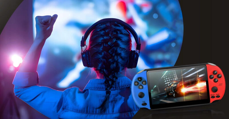 KONSOLA RETRO PRZENOŚNA X DO GIER 1000+ GIER GRA TELEWIZYJNA MINI DZIECI PL