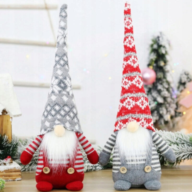 SKRZATY ŚWIĄTECZNE KRASNALE PARA OZDOBA ŚWIĄTECZNA GNOM DUŻY PREZENT 2szt.