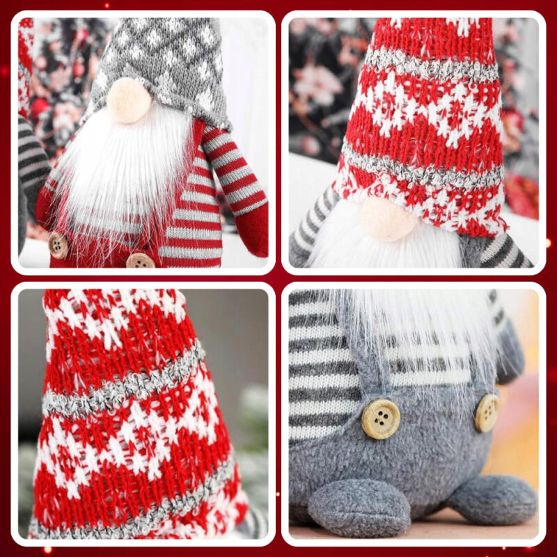 SKRZATY ŚWIĄTECZNE KRASNALE PARA OZDOBA ŚWIĄTECZNA GNOM DUŻY PREZENT 2szt.