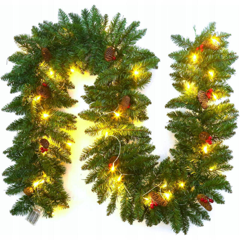 GIRLANDA ŚWIĄTECZNA CHOINKOWA LED 100 SZTUCZNA ŁAŃCUCH ZIELONA GĘSTA PIĘKNA