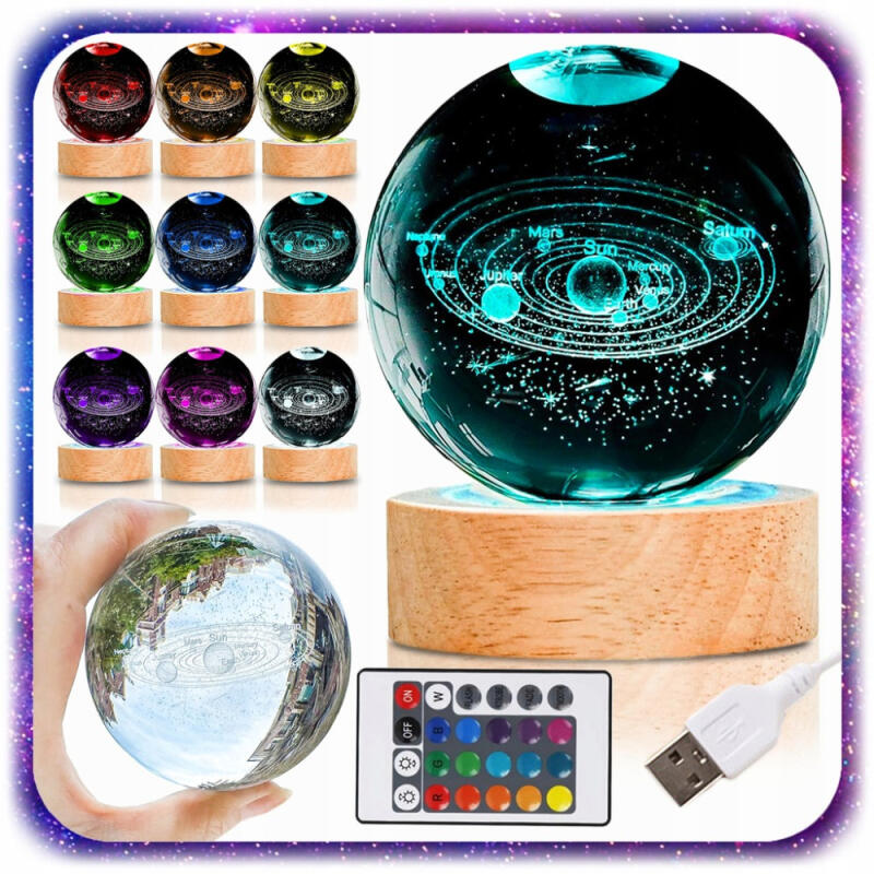 LAMPKA NOCNA LED DLA DZIECI PROJEKTOR KOSMOS NIEBO PILOT SYPIALNIA PREZENT