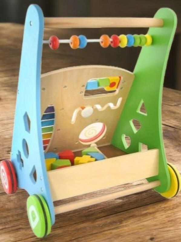 JEŹDZIK PCHACZ DREWNIANY CHODZIK EDUKACYJNY ZABAWKA PREZENT ROCZEK MIKOŁAJA