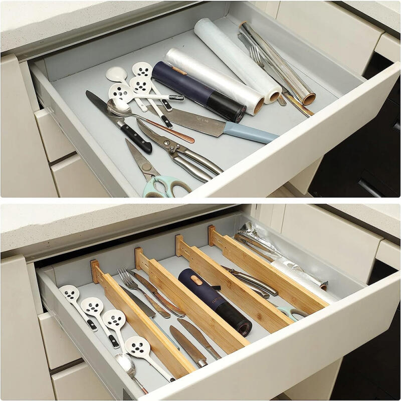 PRZEGRODY DO SZUFLAD SEPARATOR BAMBUSOWE REGULOWANE KUCHENNYCH ORGANIZER