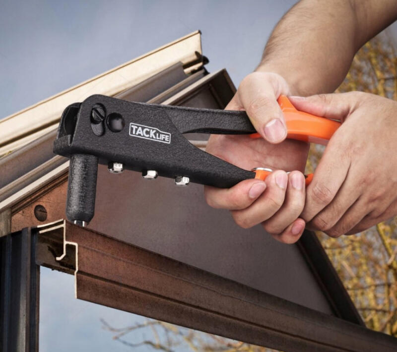 NITOWNICA RĘCZNA DO NITÓW 2.4-4.8mm DUŻY ZESTAW 40szt. NITÓW 4 KOŃCÓWKI