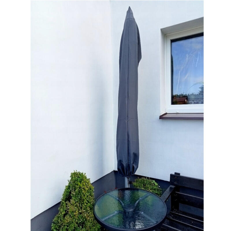 POKROWIEC NA PARASOL OGRODOWY DUŻY 3M 3,5M UNIWERSALNY PLANDEKA ŚCIĄGACZ