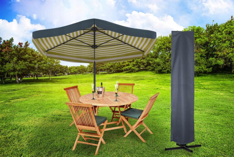 POKROWIEC NA PARASOL OGRODOWY DUŻY 3M 3,5M UNIWERSALNY PLANDEKA ŚCIĄGACZ
