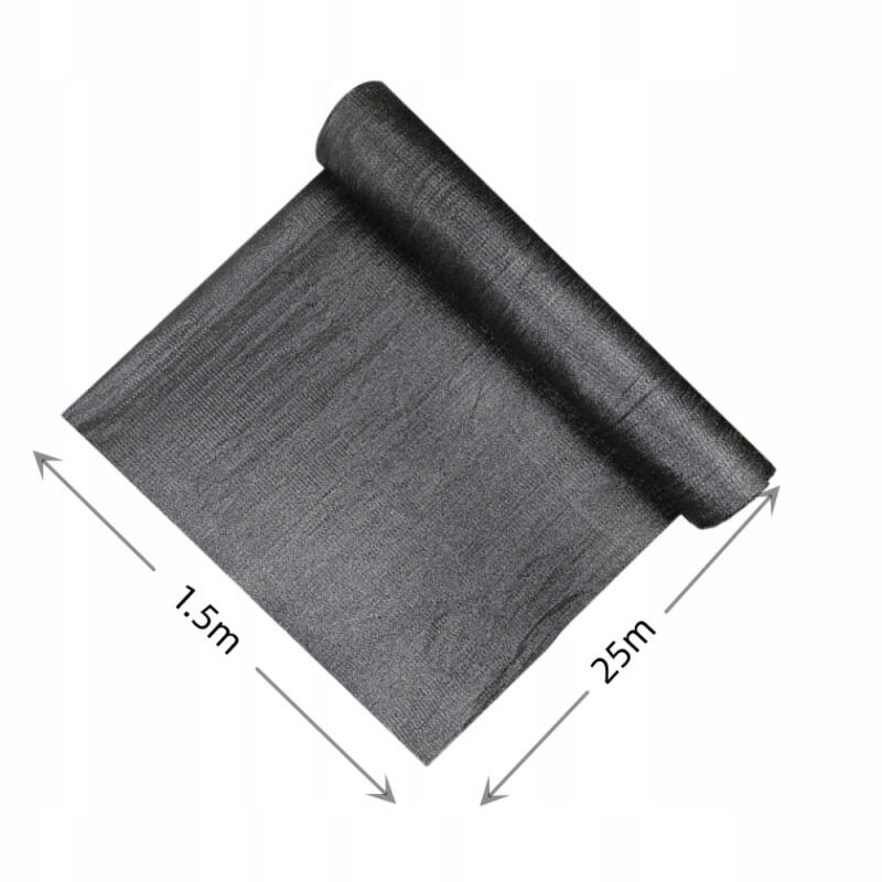 SIATKA CIENIUJĄCA NA OGRODZENIE PŁOT BALKON MASKUJĄCA 1,5x25m 90% UV MOCNA