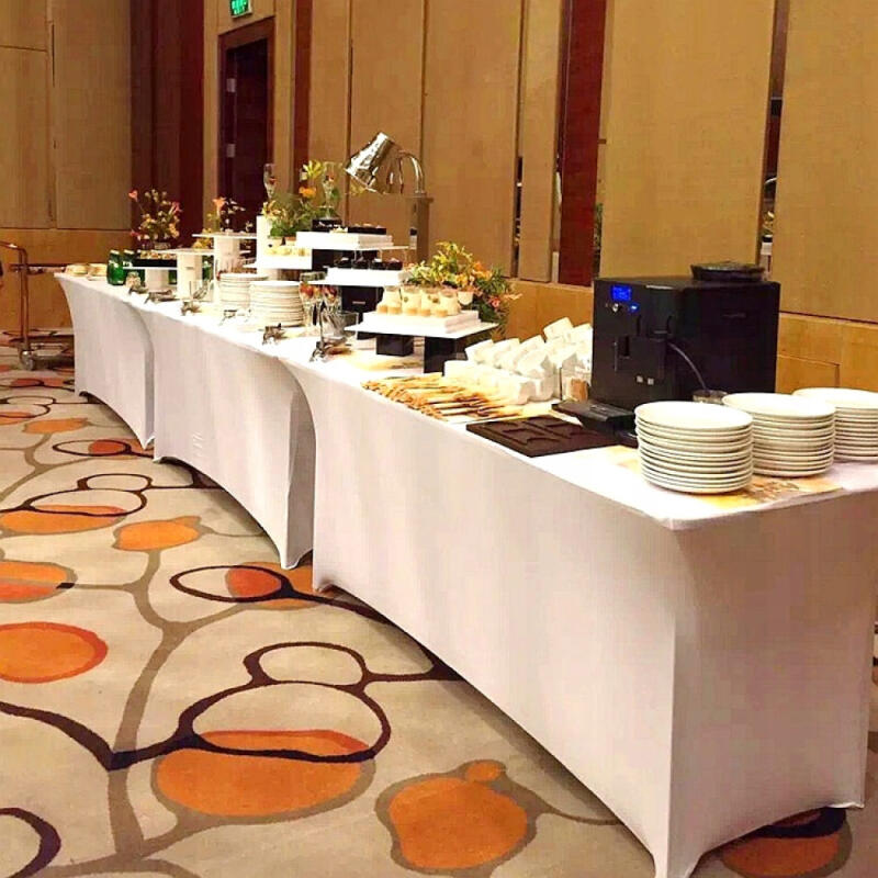 POKROWIEC OBRUS NA STÓŁ CATERINGOWY BANKIETOWY BIAŁY 180x76cm ELASTYCZNY