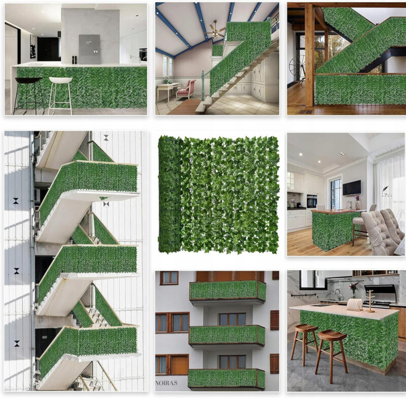 SZTUCZNY BLUSZCZ ŻYWOPŁOT NA ŚCIANE 0,5x5m MATA ROŚLINNA SIATKA CIENIUJĄCA