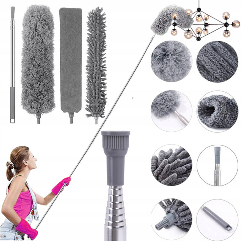 SZCZOTKA DO KURZU PAJĘCZYN TELESKOPOWA DŁUGA 280CM ZMIOTKA MIOTEŁKA 4w1