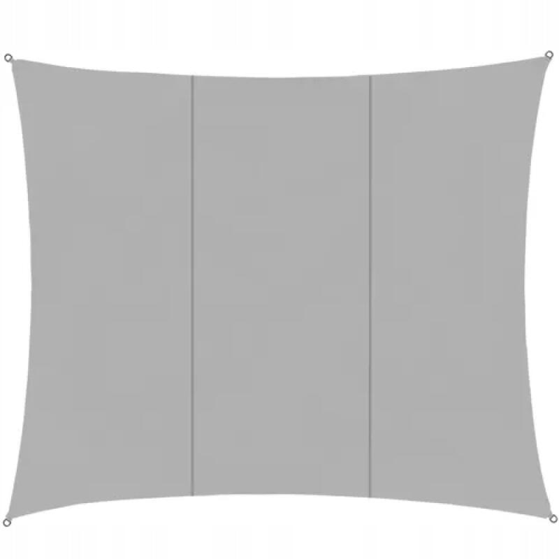 ŻAGIEL PRZECIWSŁONECZNY OGRODOWY 3,6x3,6m PROSTOKĄTNY SZARY WODOODPORNY
