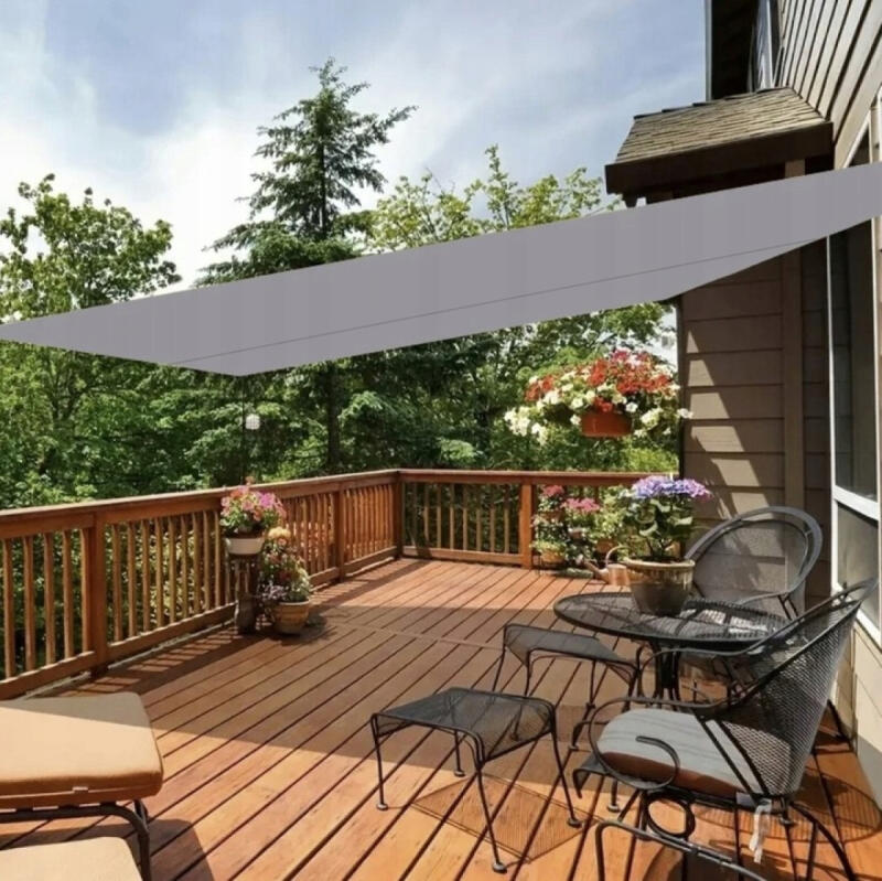 ŻAGIEL PRZECIWSŁONECZNY OGRODOWY 3,6x3,6m PROSTOKĄTNY SZARY WODOODPORNY