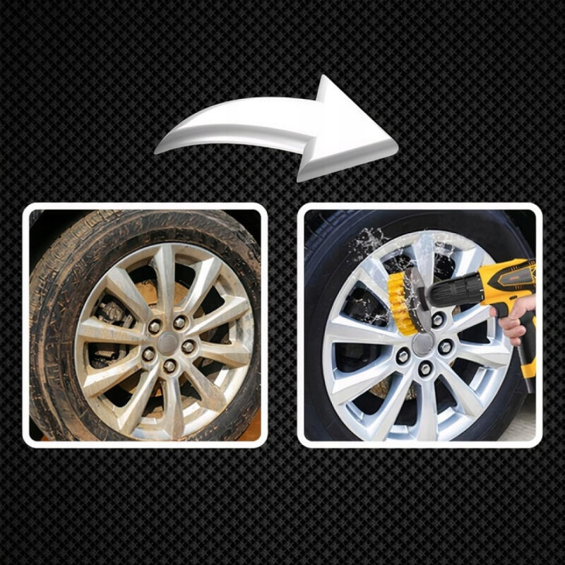 SZCZOTKI SPRZĄTAJĄCE NA WIERTARKĘ WKRĘTARKĘ PADY DUŻY ZESTAW PREMIUM XXL