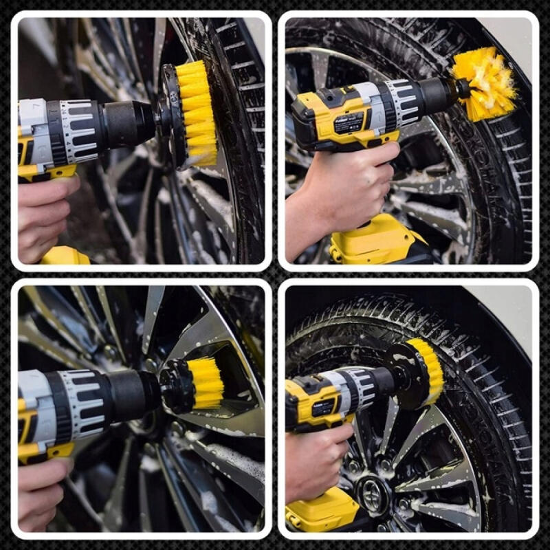 SZCZOTKI SPRZĄTAJĄCE NA WIERTARKĘ WKRĘTARKĘ PADY DUŻY ZESTAW PREMIUM XXL