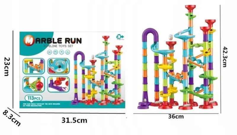 TOR KULKOWY KULDROM ZESTAW 113 EL KLOCKI KULKI WYRZUTNIA ZABAWKA PREZENT
