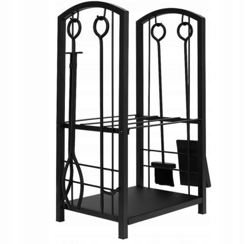 KOSZ NA DREWNO DO KOMINKA STOJAK NA DREWNO KOMINKOWE OPAŁOWE + PRZYBORY