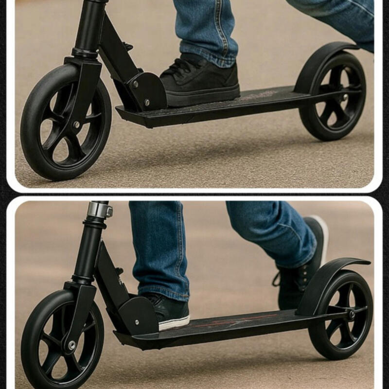 Hulajnoga Miejska Dla Dzieci Dorosłych Czarna Duże Koła Regulowana Solidna