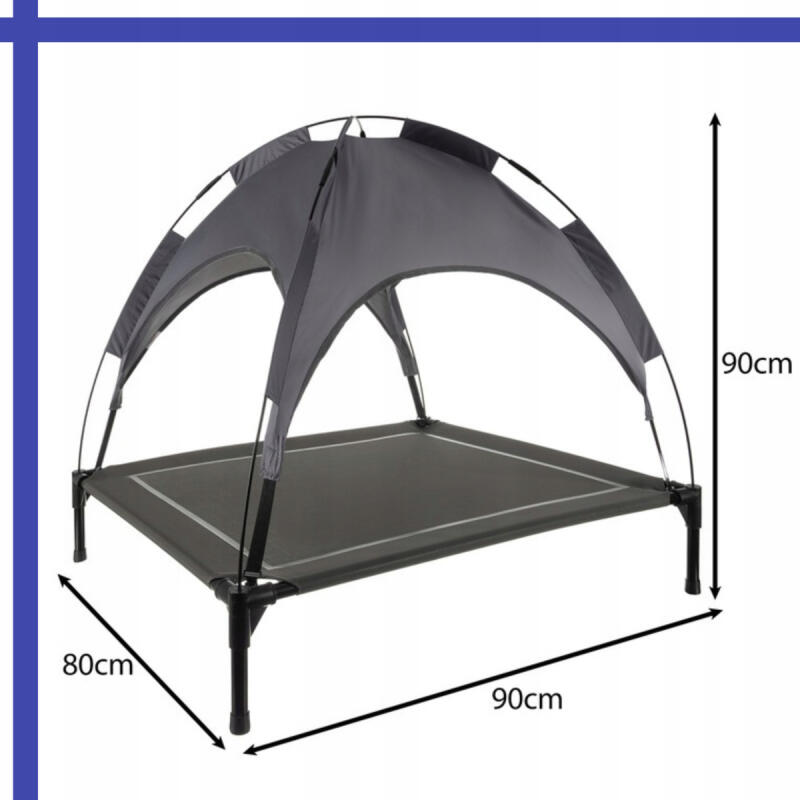 Legowisko Dla Psa Z Daszkiem Podwyższone Zadaszone Turystyczne Duże XXL