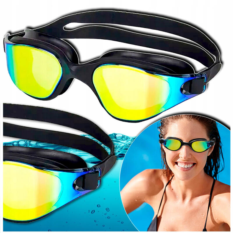 Okulary do Pływania Pływackie Męskie Damskie ANTI-FOG POLARYZACJA Filtr UV