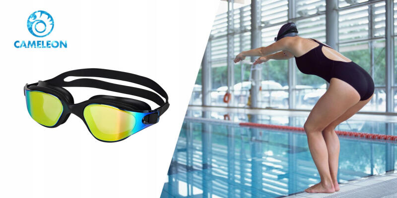 Okulary do Pływania Pływackie Męskie Damskie ANTI-FOG POLARYZACJA Filtr UV