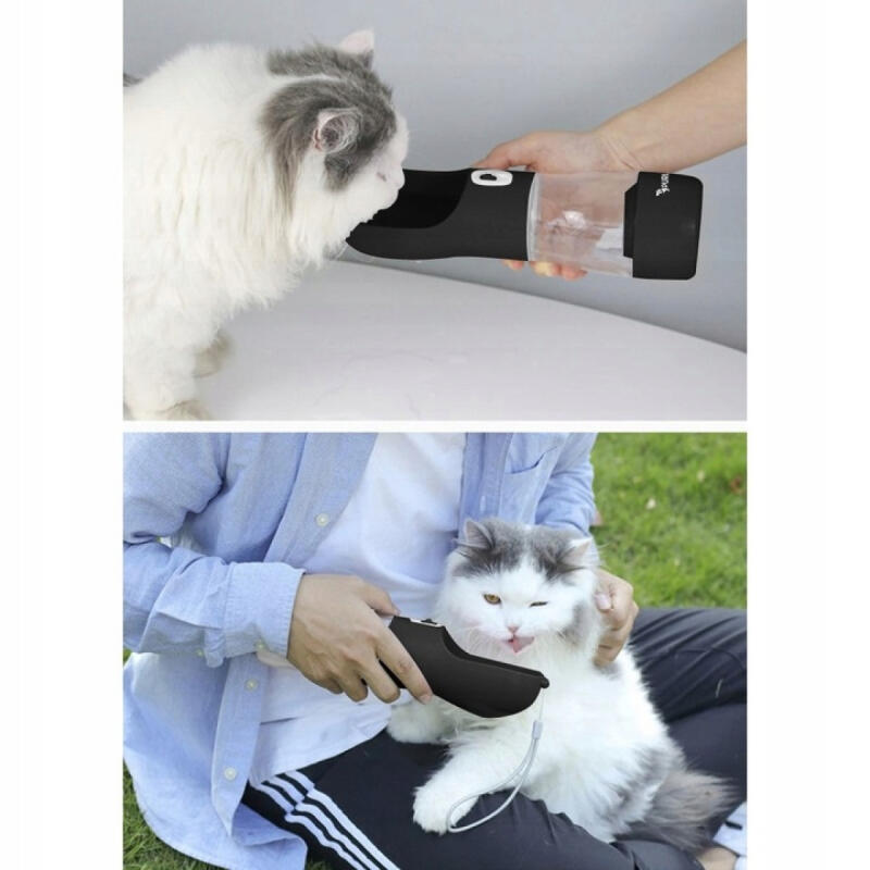 PRZENOŚNE POIDŁO DLA PSA KOTA TURYSTYCZNY BIDON BUTELKA Z MISKĄ NA WODĘ