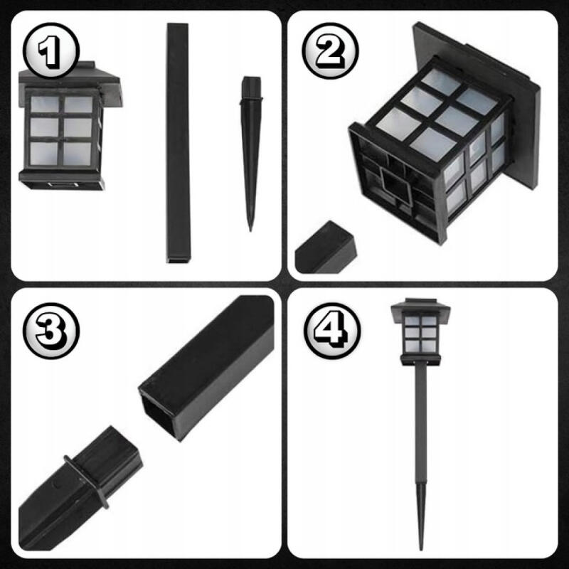 Lampki Solarne Do Ogrodu Ogrodowe Wbijane Zewnętrzne 6szt Lampy LED Czujnik
