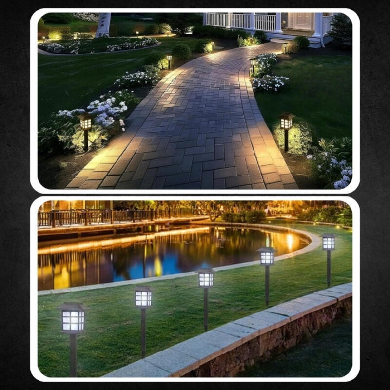 Lampki Solarne Do Ogrodu Ogrodowe Wbijane Zewnętrzne 6szt Lampy LED Czujnik