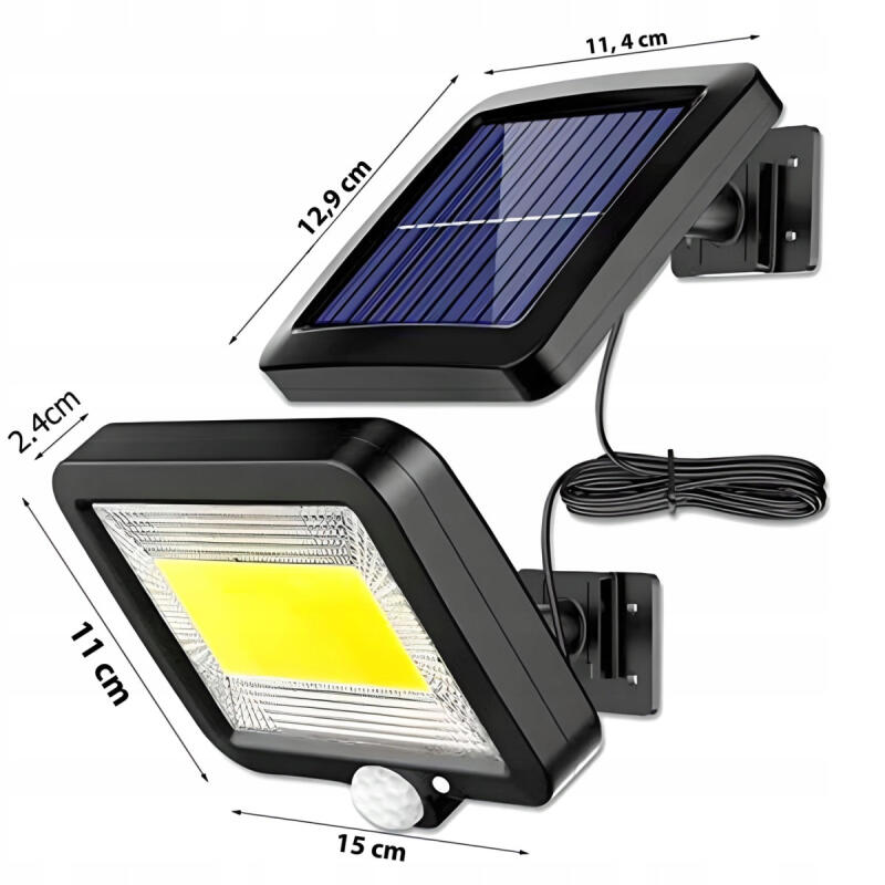 LAMPA SOLARNA Z CZUJNIKIEM RUCHU ZMIERZCHU OGRODOWA LED ZEWNĘTRZNA HALOGEN