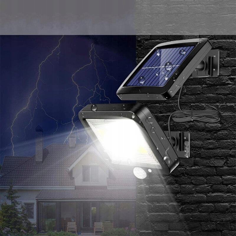 LAMPA SOLARNA Z CZUJNIKIEM RUCHU ZMIERZCHU OGRODOWA LED ZEWNĘTRZNA HALOGEN