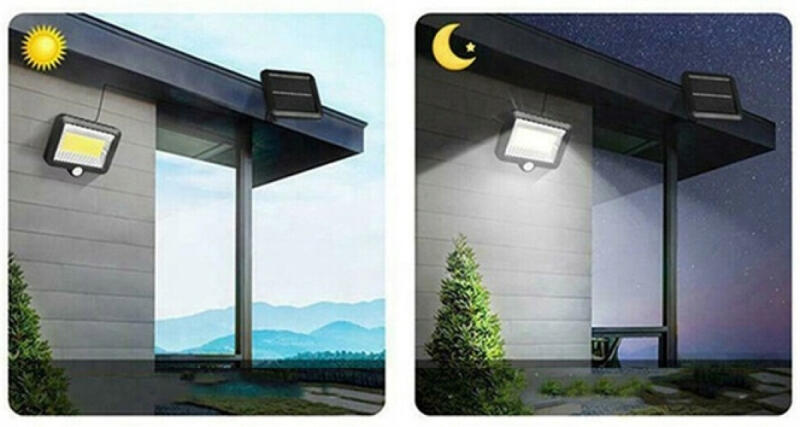LAMPA SOLARNA Z CZUJNIKIEM RUCHU ZMIERZCHU OGRODOWA LED ZEWNĘTRZNA HALOGEN