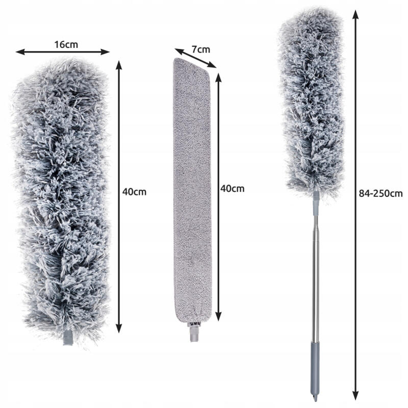 Miotełka Do Kurzu Teleskopowa Szczotka Do Kurzu 4w1 2Końcówki 250cm Zmiotka