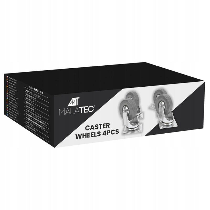 Koła Kółka Jezdne Obrotowe Z Hamulcem 4 szt Nie Rysują 70mm Transportowe