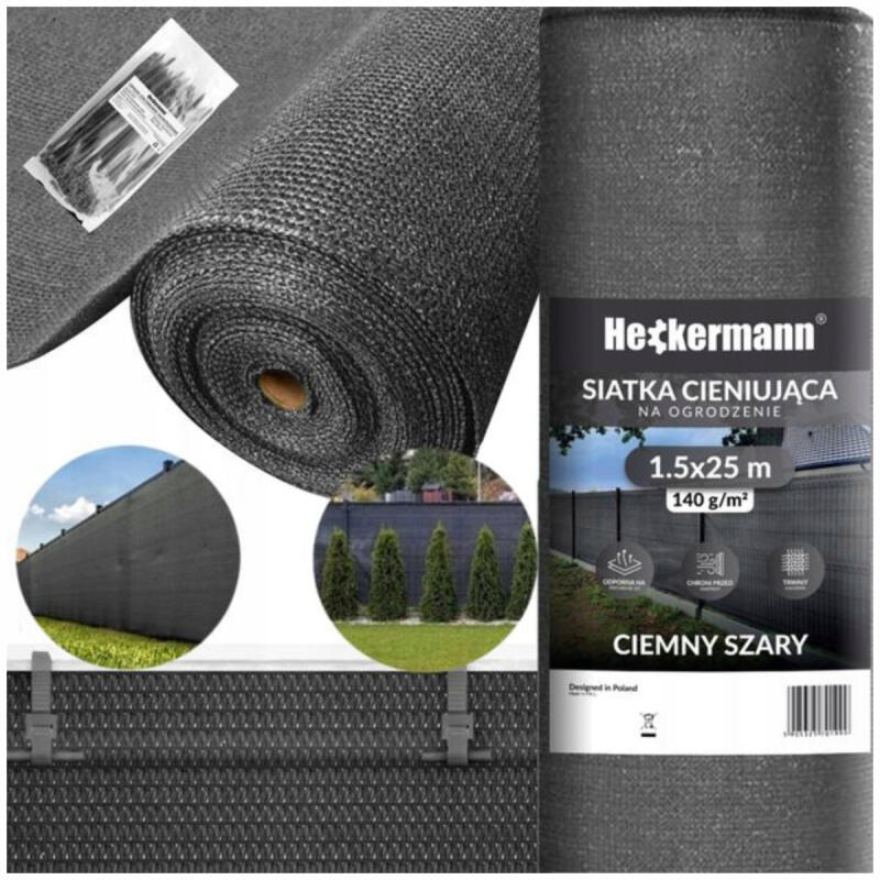 Siatka Cieniująca Na Ogrodzenie Płot Balkon Maskująca 1,5x25m 90% UV Mocna