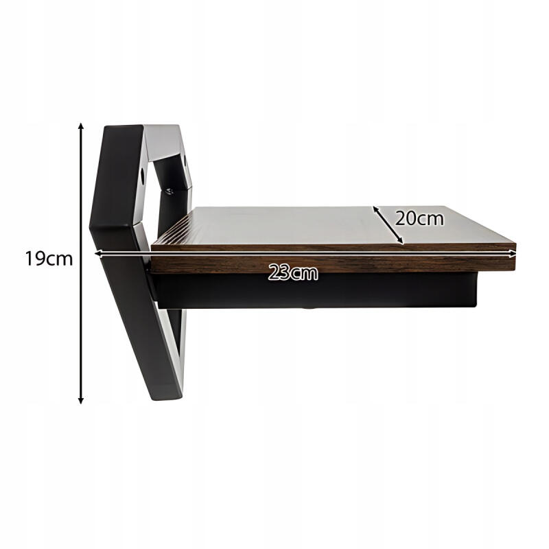 Kwietnik Na Ścianę Wiszący Metalowy Loft Ścienny Półka Na Kwiaty Czarny