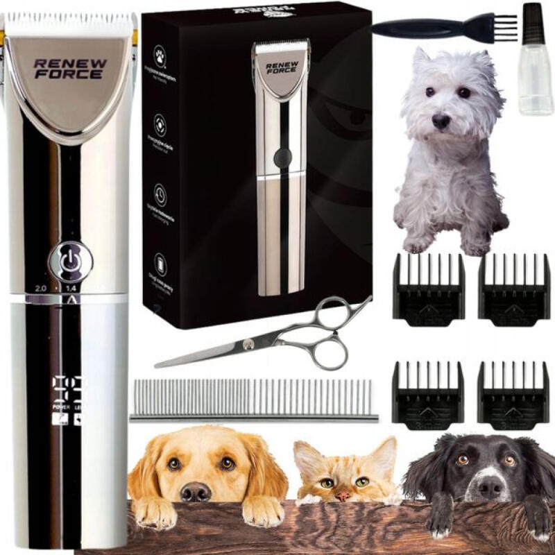 MASZYNKA DO STRZYŻENIA PSÓW PSA ZWIERZĄT CICHA BEZPRZEWODOWA MOCNA DOKŁADNA