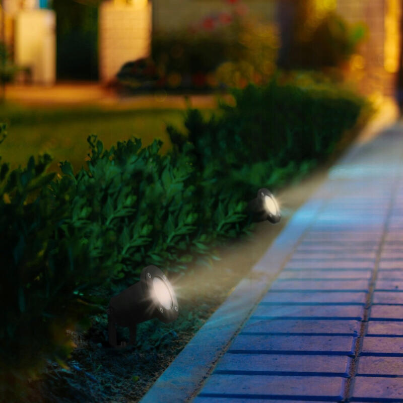 Lampa Ogrodowa Led Wbijana Stojąca Zewnętrzna 2 szt. Reflektor z Przewodem