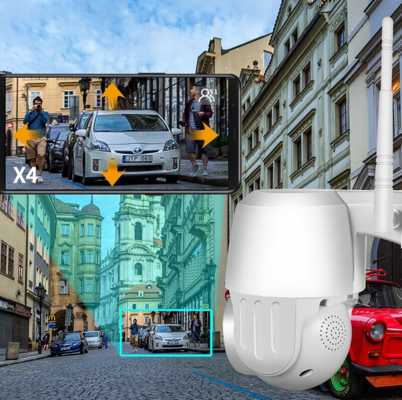 KAMERA ZEWNĘTRZNA WIFI OBROTOWA 5MPx IP IR WEWNĘTRZNA NAGRYWANIE FULL HD