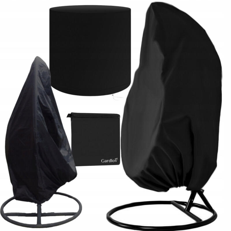 POKROWIEC NA FOTEL WISZĄCY OGRODOWY KOKON KOSZ CZARNY OSŁONA
